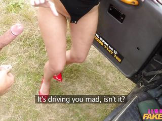cute blonde taxi driver needs cock