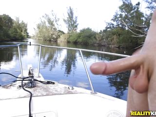 big tits teen fucked on a boat by a huge dick