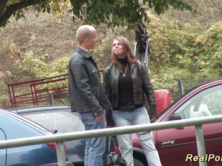 german stepmom picked up for outdoor sex