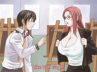 teacher with gigantic tits pleases her student's cock